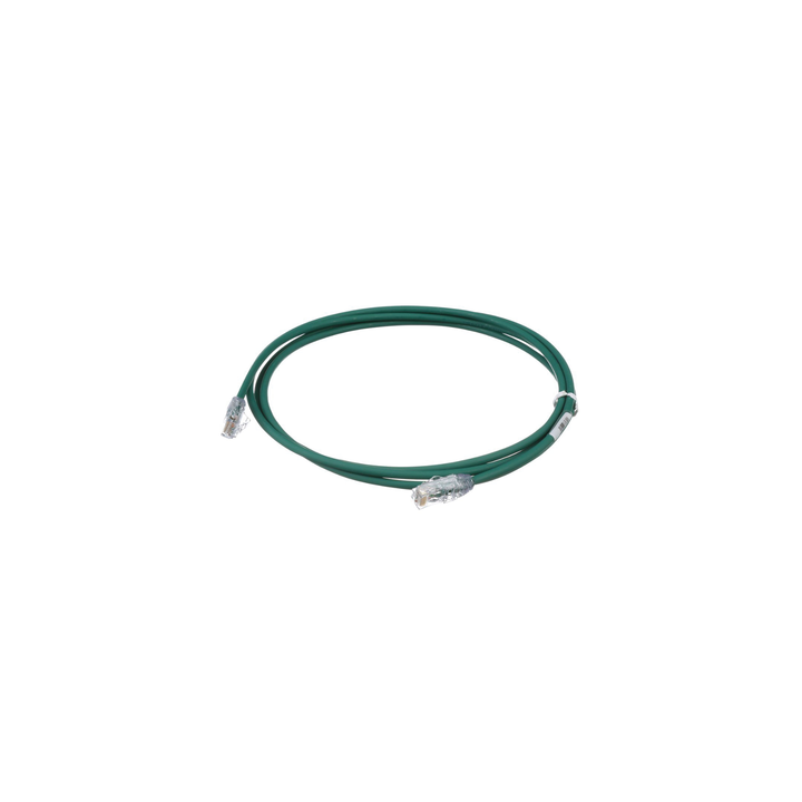 Cable de Parcheo UTP Cat6A, CM/LSZH, Diámetro Reducido (28AWG), Color Verde, 1.52 Metros (5 Pies)