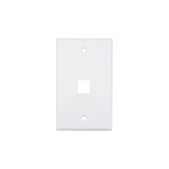 Placa de Pared (Face Plate) / 1 Puerto / Color Blanco / Caja con 20 Piezas / ABS