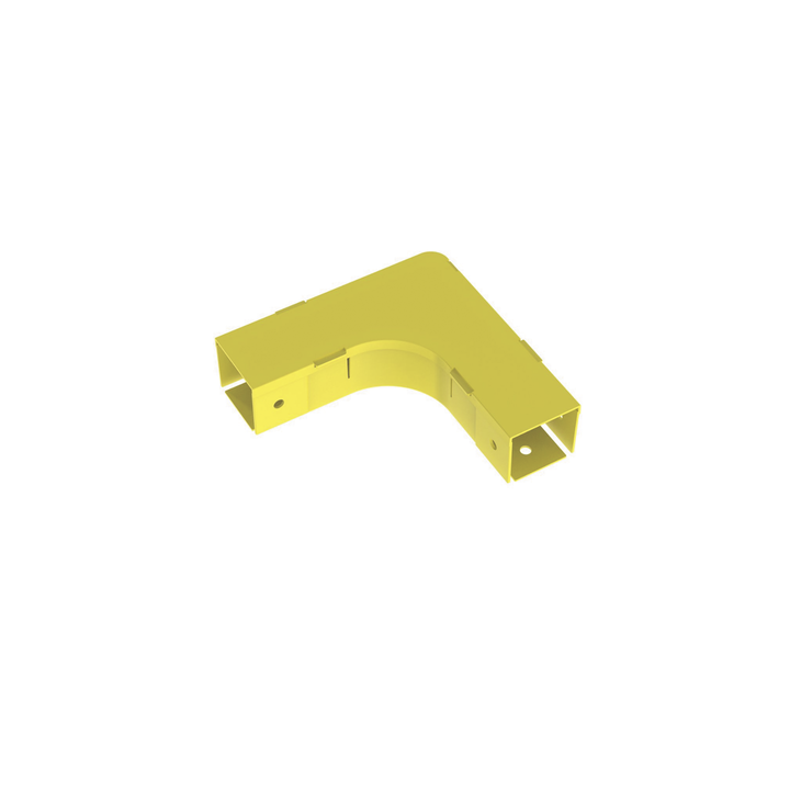 Ángulo Recto a 90º Horizontal con Tapa, Para Canaletas FiberRunner™ 2X2, Color Amarillo