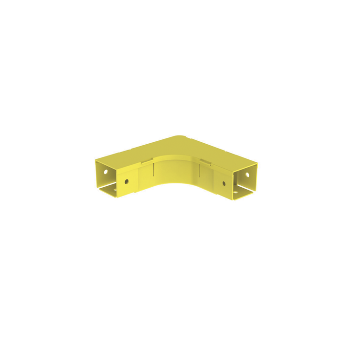 Ángulo Recto a 90º Horizontal con Tapa, Para Canaletas FiberRunner™ 2X2, Color Amarillo