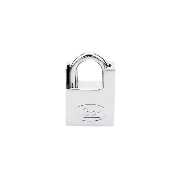 Candado de acero con Guarda Anti Palanca/ Acabado en Cromo Satinado / Doble Cerrojo / Medida 40 mm/ Nivel de seguridad