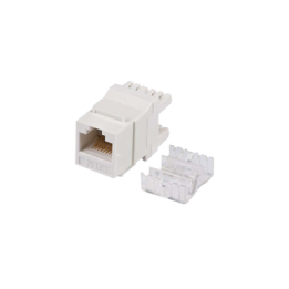 Módulo Jack Keystone Cat5e con Terminación en Ángulo 180 - Color Blanco