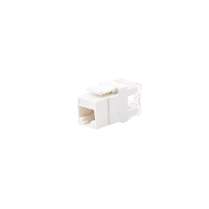 Módulo Jack Keystone Cat5e con Terminación en Ángulo 180 - Color Blanco