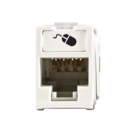 Jack Ultramax Cat6A, UTP, Montaje Híbrido en Placa de Pared (Plano y Angulado), Color Blanco, Punch Down
