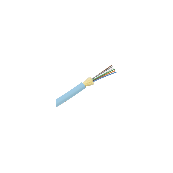 Cable de Fibra Óptica de 6 Hilos, Multimodo OM4 50/125 Optimizada, Interior, Tight Buffer 900um, No Conductiva