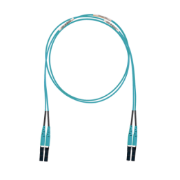 Jumper de Fibra Optica Multimodo 50/125 OM3, LC-LC Duplex, LSZH (Cero Halógenos), Color Aqua, 3 Metros (9.84 Pies)