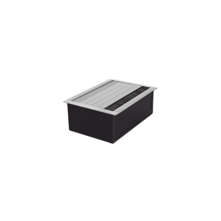 Caja Universal Vacía de 2 Módulos para Instalación en Escritorio (Voz, Datos, Video, Contactos Eléctricos), (No