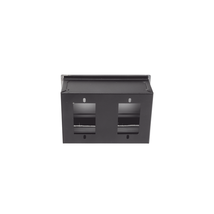 Caja Universal Vacía de 2 Módulos para Instalación en Escritorio (Voz, Datos, Video, Contactos Eléctricos), (No