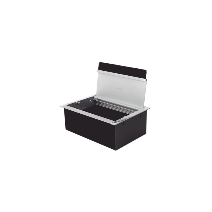 Caja Universal Vacía de 2 Módulos para Instalación en Escritorio (Voz, Datos, Video, Contactos Eléctricos), (No