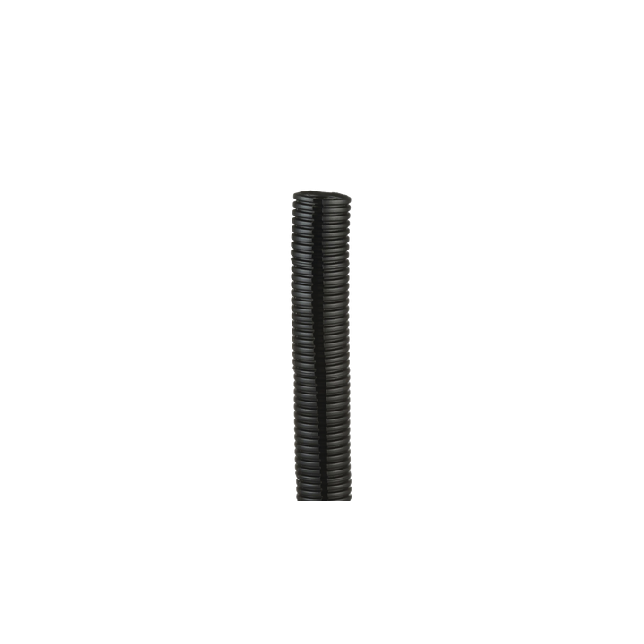 Tubo Corrugado Abierto para Protección de Cables, 1in (25.4 mm) de Diámetro, 30.5 m de Largo, Color Negro