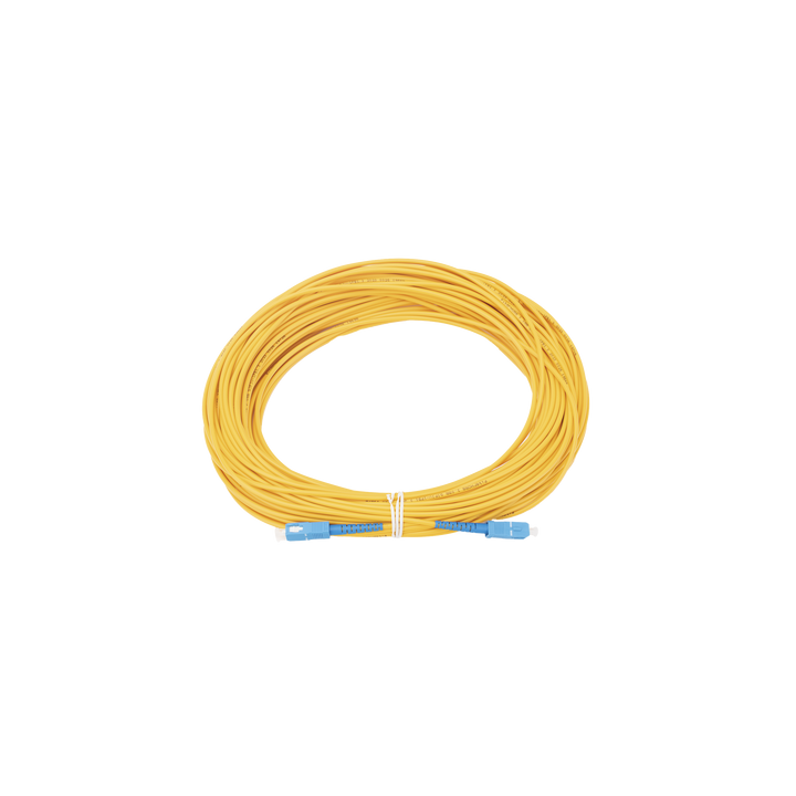 Jumper de Fibra Óptica Monomodo SC/UPC-SC/UPC Simplex de 30 Metros (98.43 Pies), 3mm