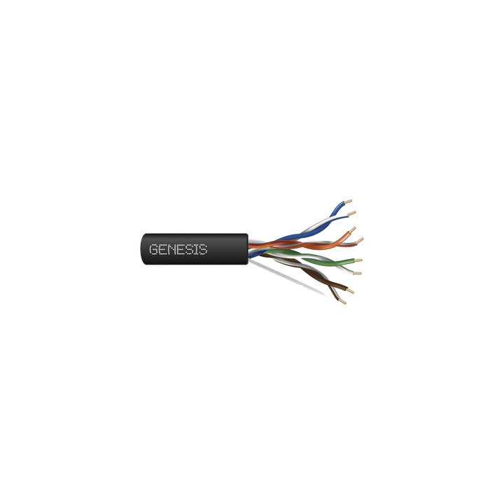 Bobina de Cable de 305 Metros (1000 Pies) UTP Cat6 RISER / Color Negro / UL, CMR SPNLS, Probado a 350 Mhz / Para
