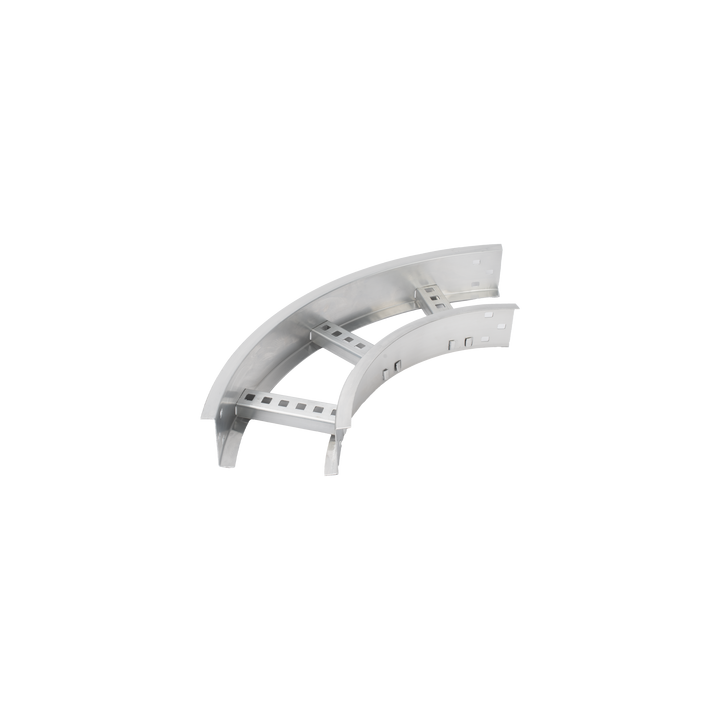 Curva Horizontal de Aluminio de 90° Perfil Z / Peralte 3 1/4" / Ancho 6" / Radio 8" / Incluye Tornillería