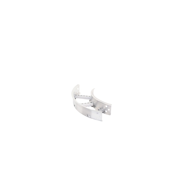 Curva Horizontal de Aluminio de 90° Perfil Z / Peralte 3 1/4" / Ancho 6" / Radio 8" / Incluye Tornillería