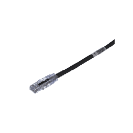 Cable de Parcheo TX6, UTP Cat6, 24 AWG, CM, Color Negro, 2.13 Metros (7 Pies)