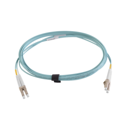 Jumper de Fibra Óptica Multimodo 50/125 XGLO OM4, LC-LC Duplex, OFNR, Color Aqua, 1 Metro (3.28 Pies)