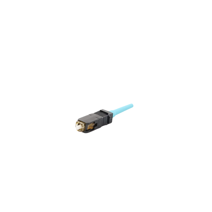 Conector de Fibra Óptica SC Simplex OptiCam, Multimodo 50/125 OM3/OM4, Pre-pulido, Color Aqua