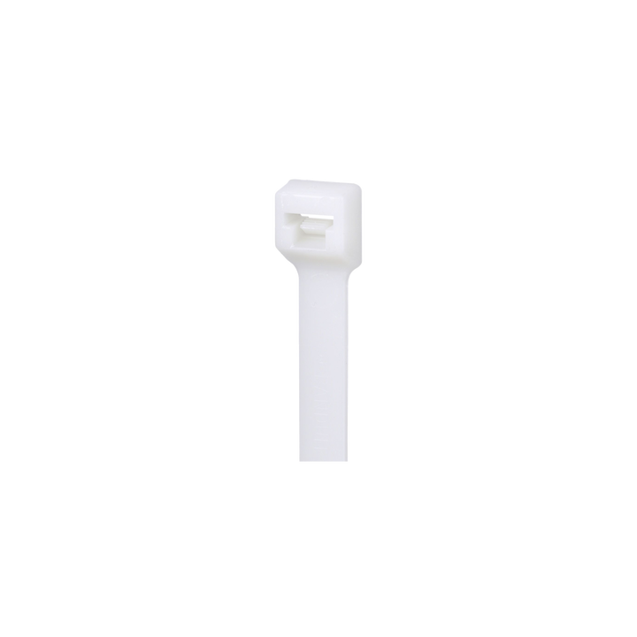Cincho de Bloqueo de Nylon 6.6, Color Natural, 142 mm largo x 2.5mm ancho, sección transversal en miniatura, 1000