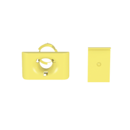 Accesorio de Salida a Tubo De 1.5 in (38 mm), Para Canaletas FiberRunner 4X4, 6X4, o 12X4, Color Amarillo