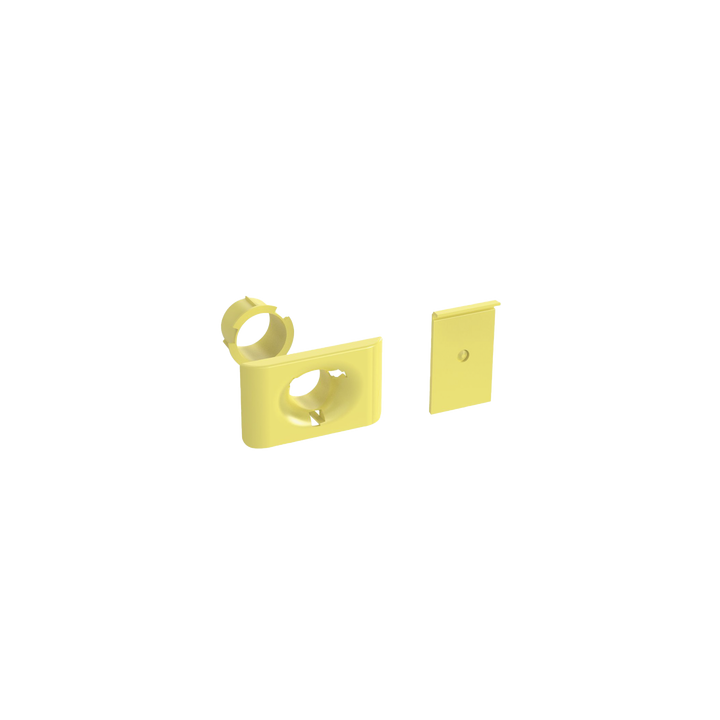 Accesorio de Salida a Tubo De 1.5 in (38 mm), Para Canaletas FiberRunner 4X4, 6X4, o 12X4, Color Amarillo
