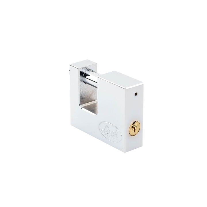 Candado para Cortina Metálica / Medida 70 mm/ Acabado Cromo Satinado/ Nivel de Seguridad 6 / Llave Estándar.