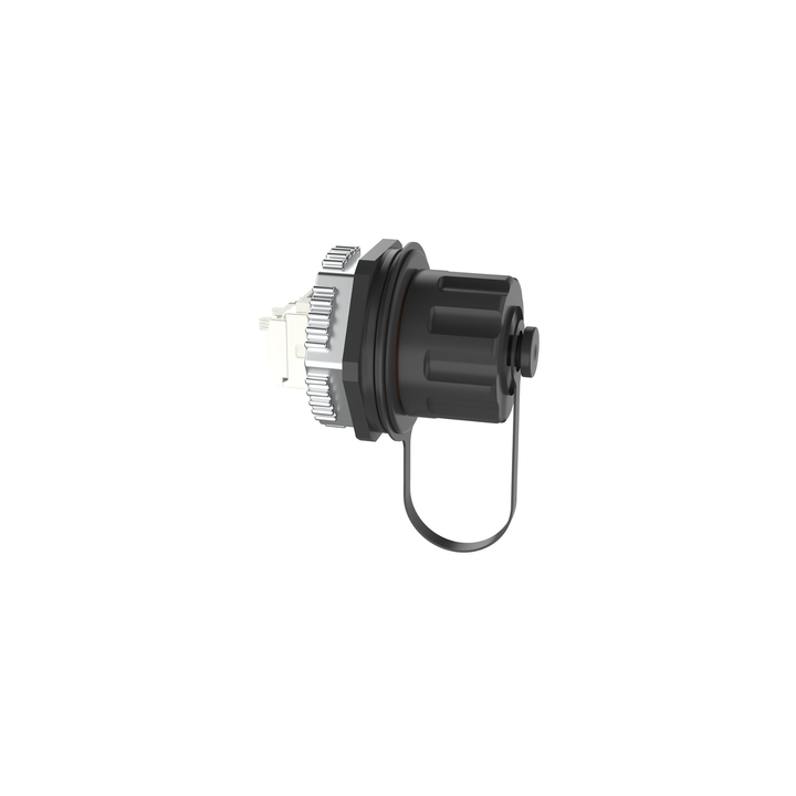 Conector Jack RJ45 de Uso Industrial Estilo TG, Categoría 6, Con Tapa Protectora, Protección IP67