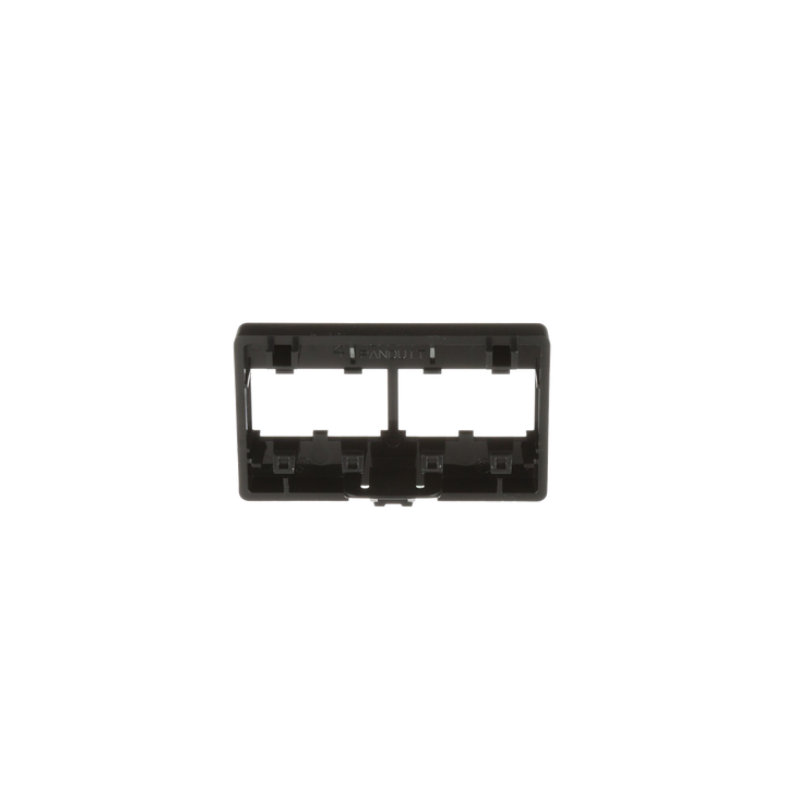 Placa de Mobiliario Modular Estándar, Salidas Para 4 Puertos Mini-Com, Color Negro