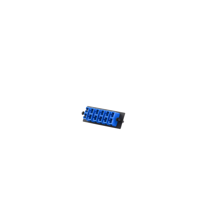 Placa Acopladora de Fibra Optica FAP, Con 6 Conectores SC Duplex (12 Fibras), Para Fibra Monomodo OS1/OS2, Color Azul