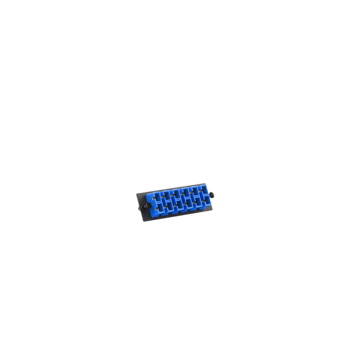 Placa Acopladora de Fibra Optica FAP, Con 6 Conectores SC Duplex (12 Fibras), Para Fibra Monomodo OS1/OS2, Color Azul