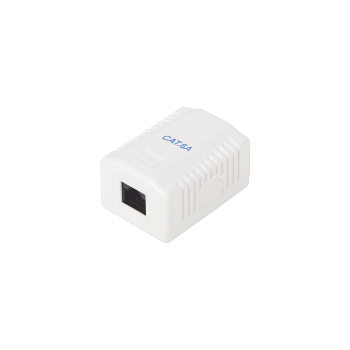 Caja de Pared con 1 Puerto, Incluye 1 Jack UTP Cat6A