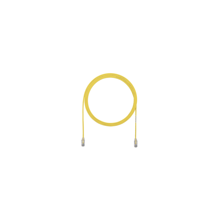 Cable de Parcheo TX6, UTP Cat6, Diámetro Reducido (28AWG), Color Amarillo, 0.91 Metros (3 Pies)