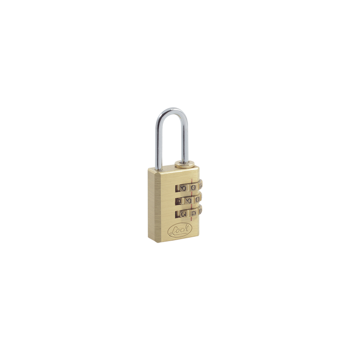 Candado de Latón de Combinación Maletero Programable/ Medida 20 mm / Nivel de seguridad 3 / Discos Programables.