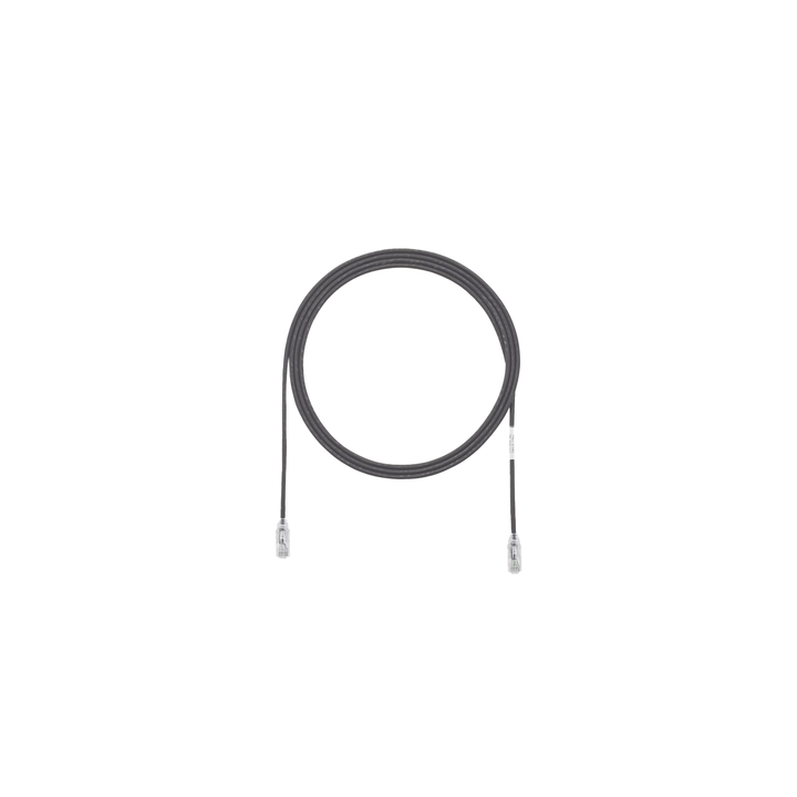 Cable de Parcheo TX6, UTP Cat6, Diámetro Reducido (28AWG), Color Negro, 20.2 cm (8 Pulgadas)
