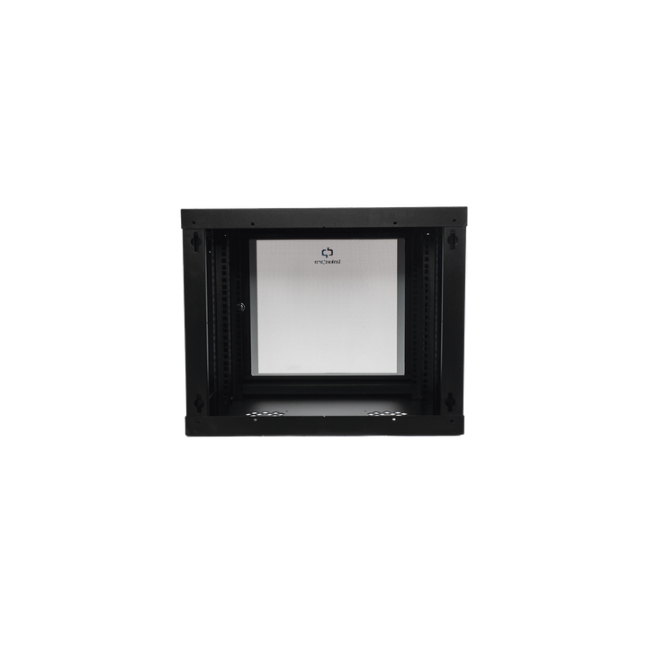 Gabinete de Pared de 9U con Puerta de Cristal Templado, 455 mm de Profundidad, Rack de 19'', Acero Reforzado Color