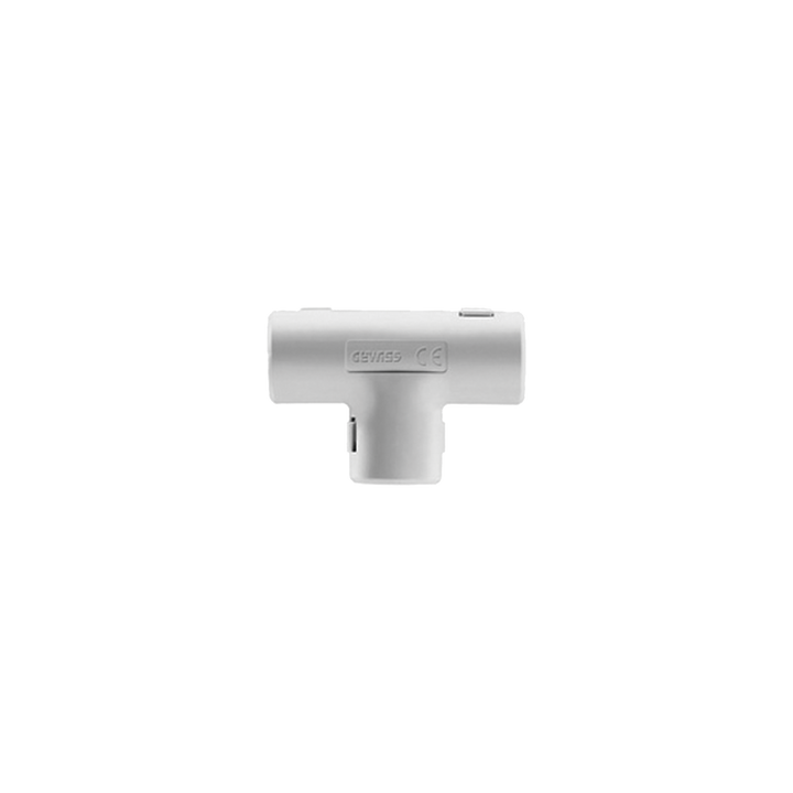 Unión en "T" para tubería rígida, recomendado para cable eléctrico, PVC Auto-extinguible, de 16 mm
