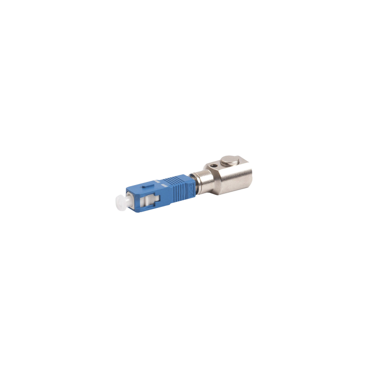 Adaptador de Fibra Óptica Desnuda para Realizar Mediciones y Pruebas en Hilos de Fibra sin Conector