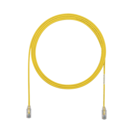 Cable de Parcheo TX6, UTP Cat6, Diámetro Reducido (28AWG), Color Amarillo, 1.52 Metros (5 Pies)