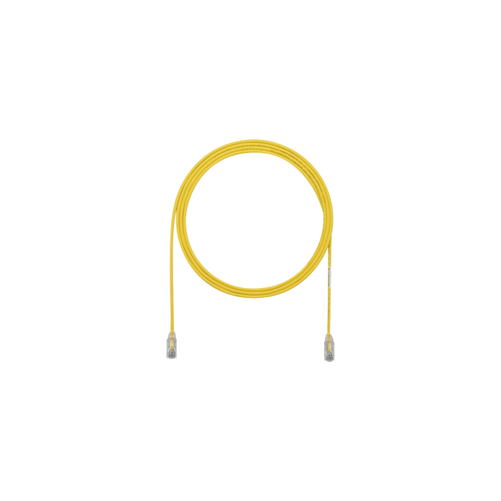 Cable de Parcheo TX6, UTP Cat6, Diámetro Reducido (28AWG), Color Amarillo, 1.52 Metros (5 Pies)