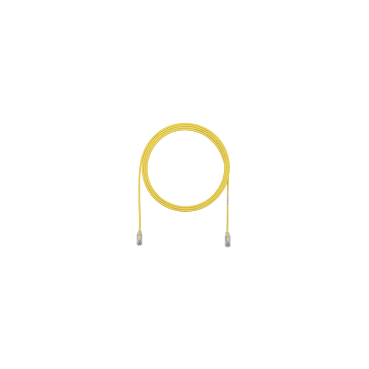 Cable de Parcheo TX6, UTP Cat6, Diámetro Reducido (28AWG), Color Amarillo, 1.52 Metros (5 Pies)