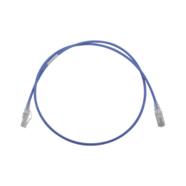 Patch Cord MC6 Modular Cat6 UTP, CM/LS0H, 0.91 Metros (3 Pies), Color Azul, Diámetro Reducido (28AWG)
