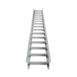 Escalera de Aluminio Portacables / Perfil Z / Peralte 3 1/4" /Paso 9" / Ancho 9" / 3.66 metros / Capacidad Máx. 205