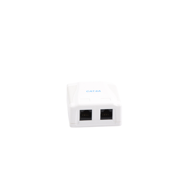Caja de Pared con 2 Puertos, Incluye 2 Jacks UTP Cat6A
