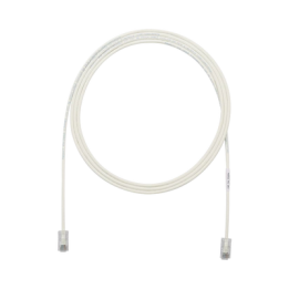 Cable de Parcheo UTP Cat6A, CM/LSZH, Diámetro Reducido (28AWG), Color Blanco Mate, 0.91 Metros (3 Pies)
