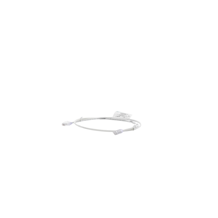 Cable de Parcheo UTP Cat6A, CM/LSZH, Diámetro Reducido (28AWG), Color Blanco Mate, 0.91 Metros (3 Pies)