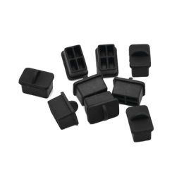 Bolsa con 25 Piezas de Protectores Anti-Polvo para Puerto SFP, Color Negro