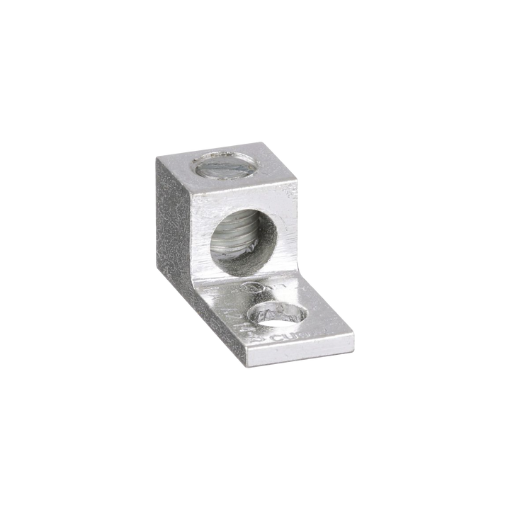 Conector Mecánico de Aluminio, de Un Orificio 1/4" y Un Barril, para Cable de 14 a 2 AWG. 1 Pieza