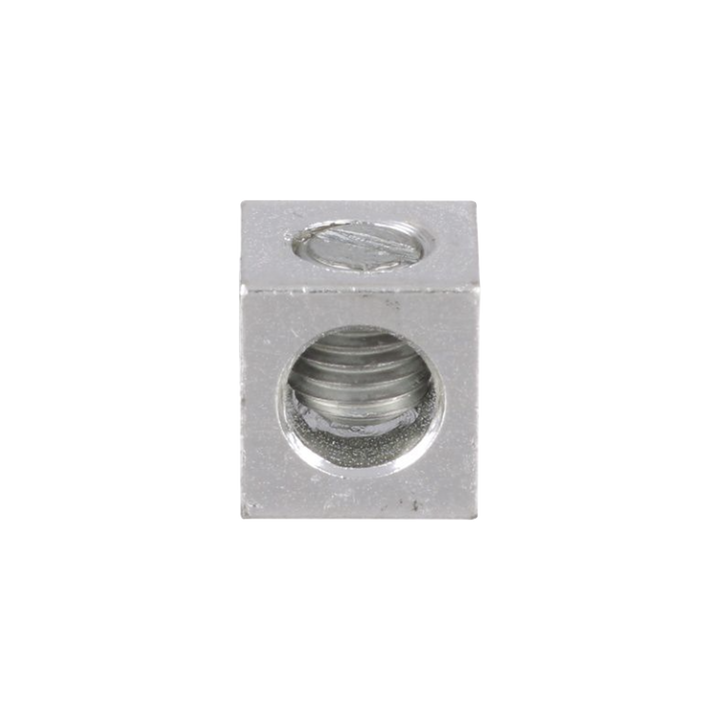 Conector Mecánico de Aluminio, de Un Orificio 1/4" y Un Barril, para Cable de 14 a 2 AWG. 1 Pieza