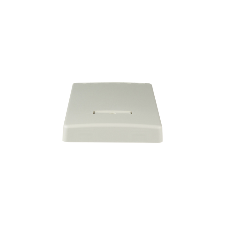 Caja de Montaje en Superficie, con Accesorio para Resguardo de Fibra Óptica, para 6 Módulos Mini-Com, Color Blanco