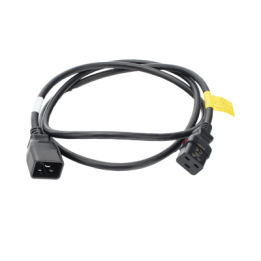Cable de Alimentación Eléctrica Con Bloqueo de Seguridad, de IEC C19 a IEC C20, 1.8 Metros de Largo, Color Negro, 1