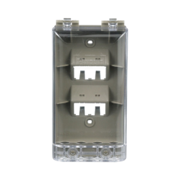 Placa de Pared Vertical, Resistente al Agua con Protección IP56, Acepta 4 Módulos Mini-Com, Color Gris